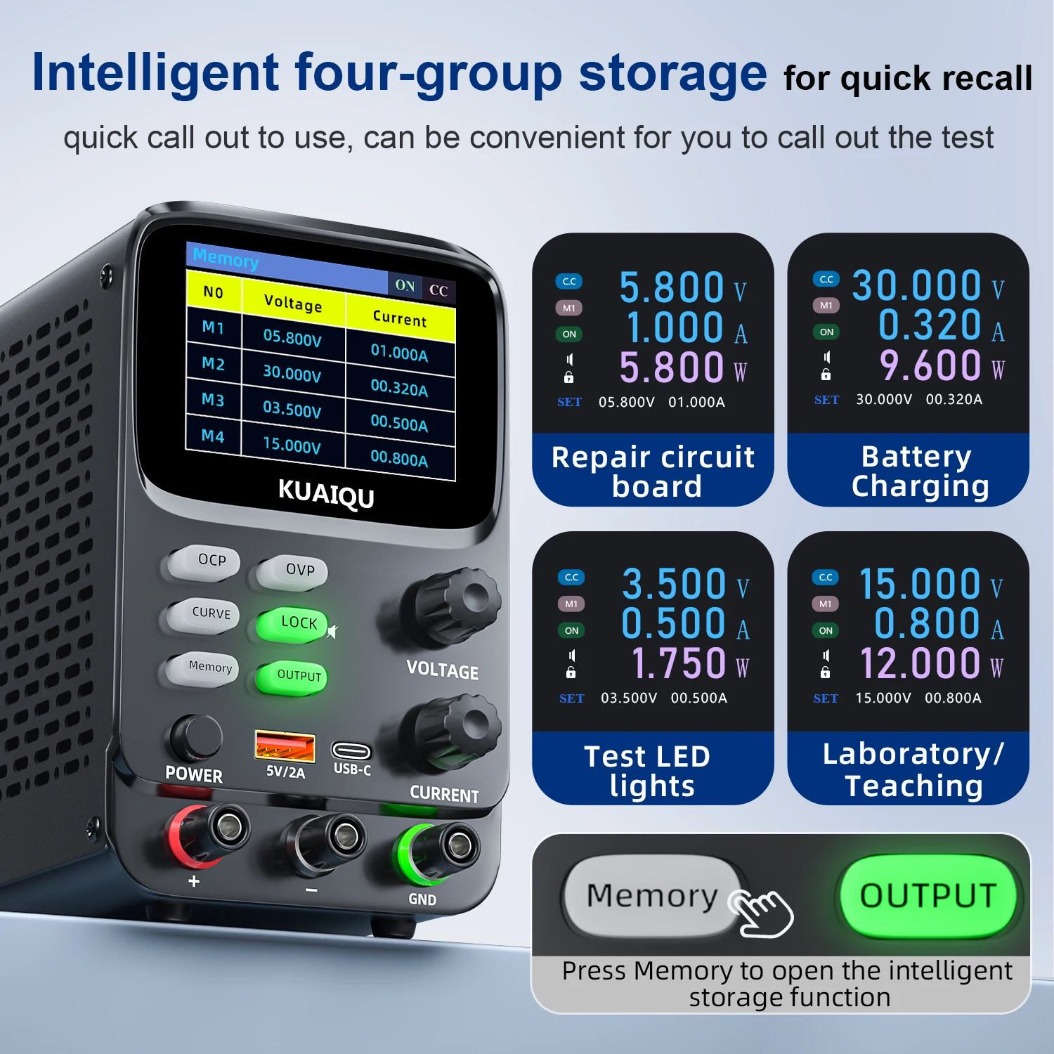 KUAIQU New DC Laboratory Power Supply 30V10A Voltage And Current ...