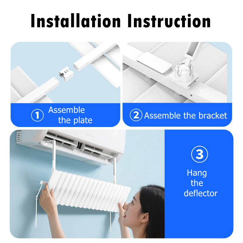 85cm Universal AC Wind Block Aircond Wind Adjustable Air Conditioner ...