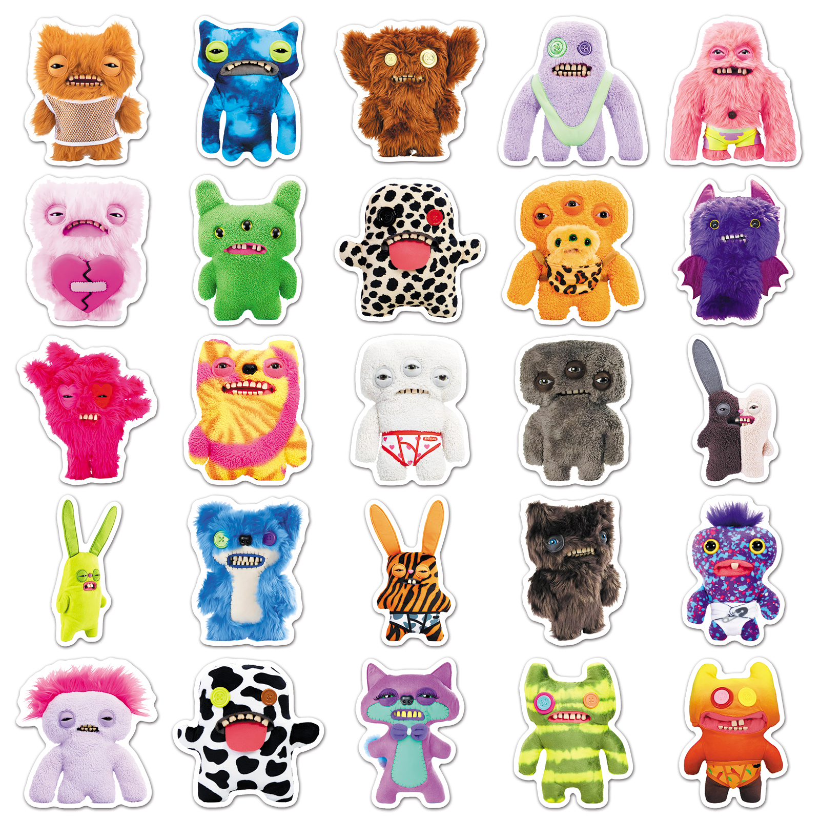 50pcs Fuggler Monsters Kawaii Stickers DIY Fridge Laptop Waterproof ...