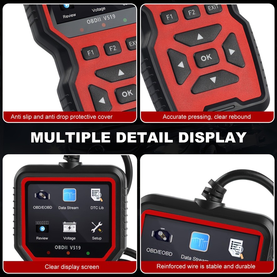 OBD2 Car Diagnostic Tool with Battery Check - Engine Fault Light Code ...