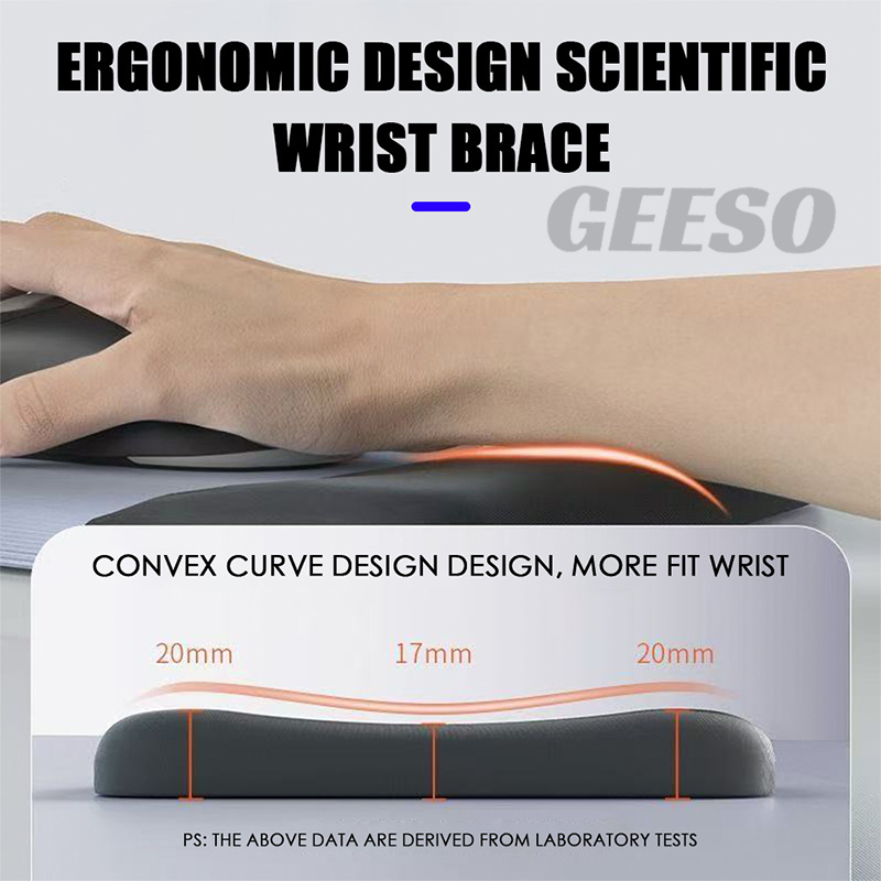 GEESO Mouse Pad Wrist Guard Office Computer Desk/Game Mouse Pad Soft ...