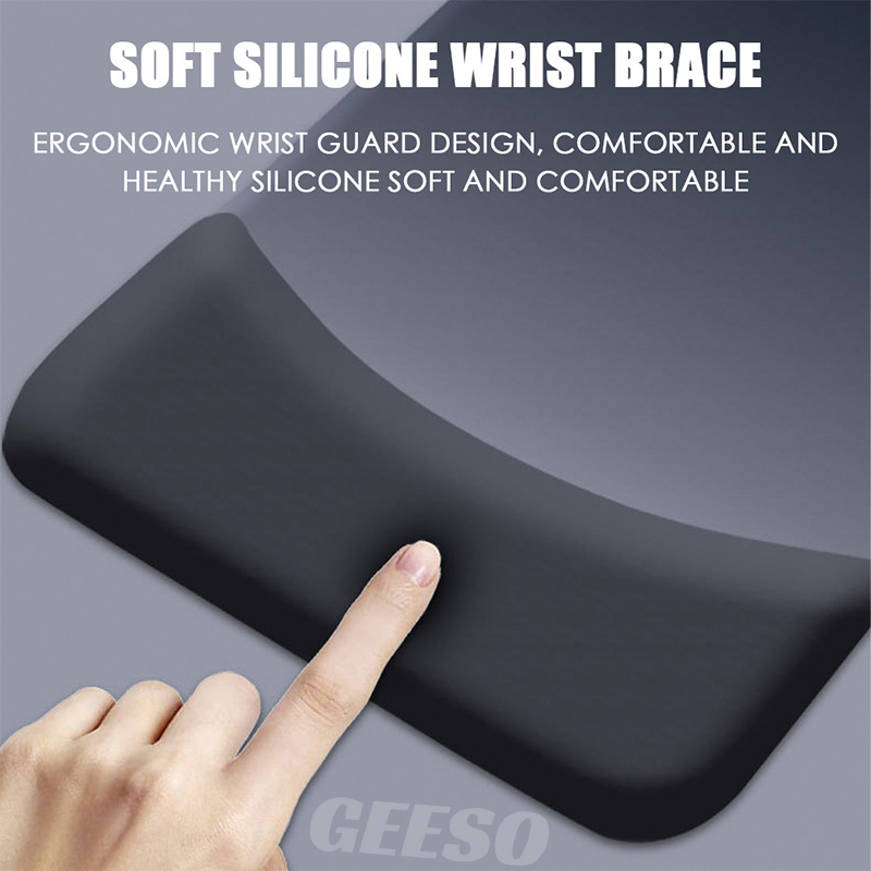 GEESO Mouse Pad Wrist Guard Office Computer Desk/Game Mouse Pad Soft ...