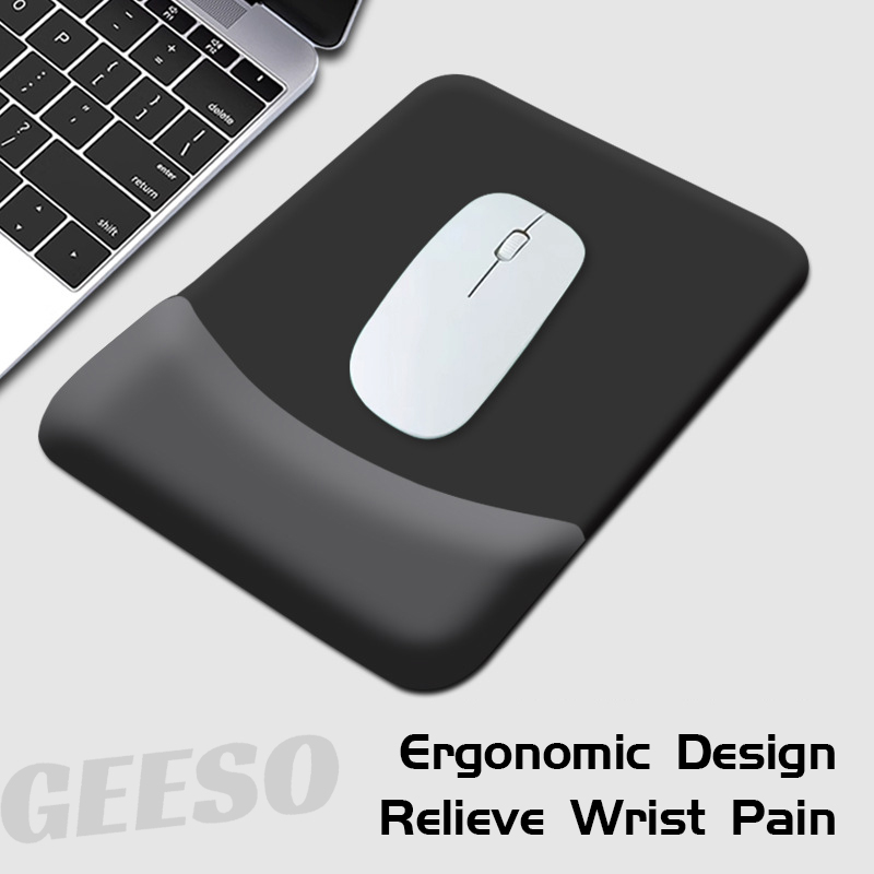 GEESO Mouse Pad Wrist Guard Office Computer Desk/Game Mouse Pad Soft ...