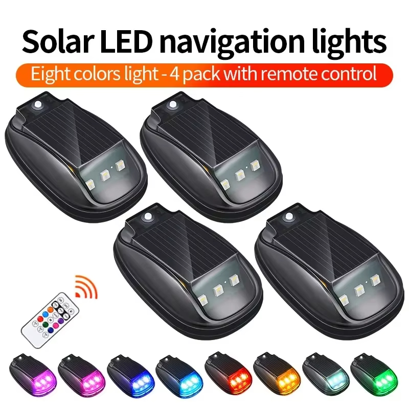 6Pcs Car Roof Lights, Car Solar Flashing Roof Light, With Remote ...