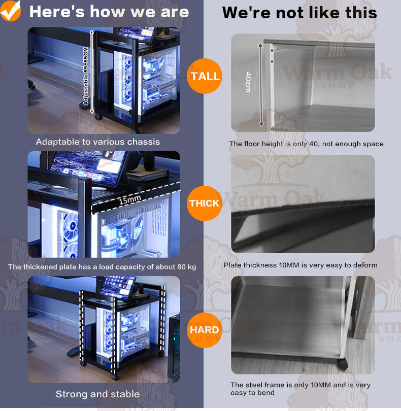 Computer host bracket multi-layer movable case base storage rack floor ...
