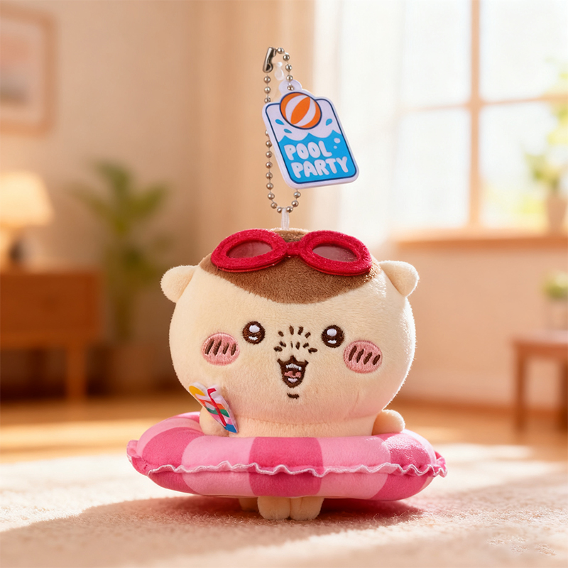 MINISO Chiikawa Summer Season series - Cute inflatable ring keychain ...