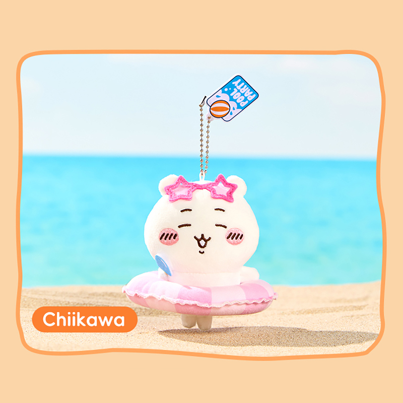 MINISO Chiikawa Summer Season series - Cute inflatable ring keychain ...