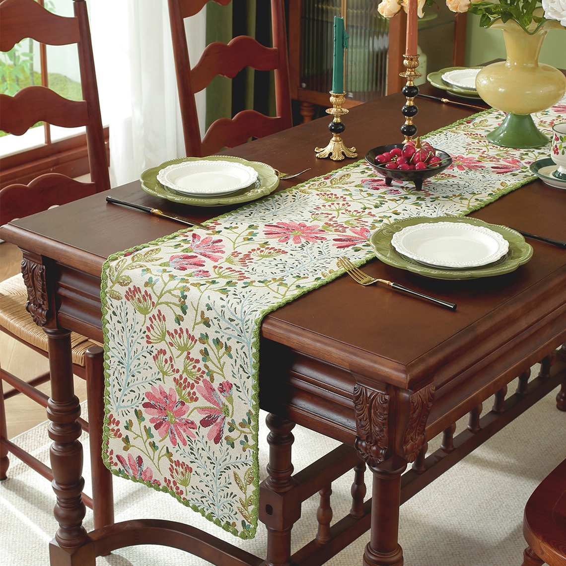 Cotton Table Runner Nordic Table Runner Cotton Linen Tablecloth Mat for ...