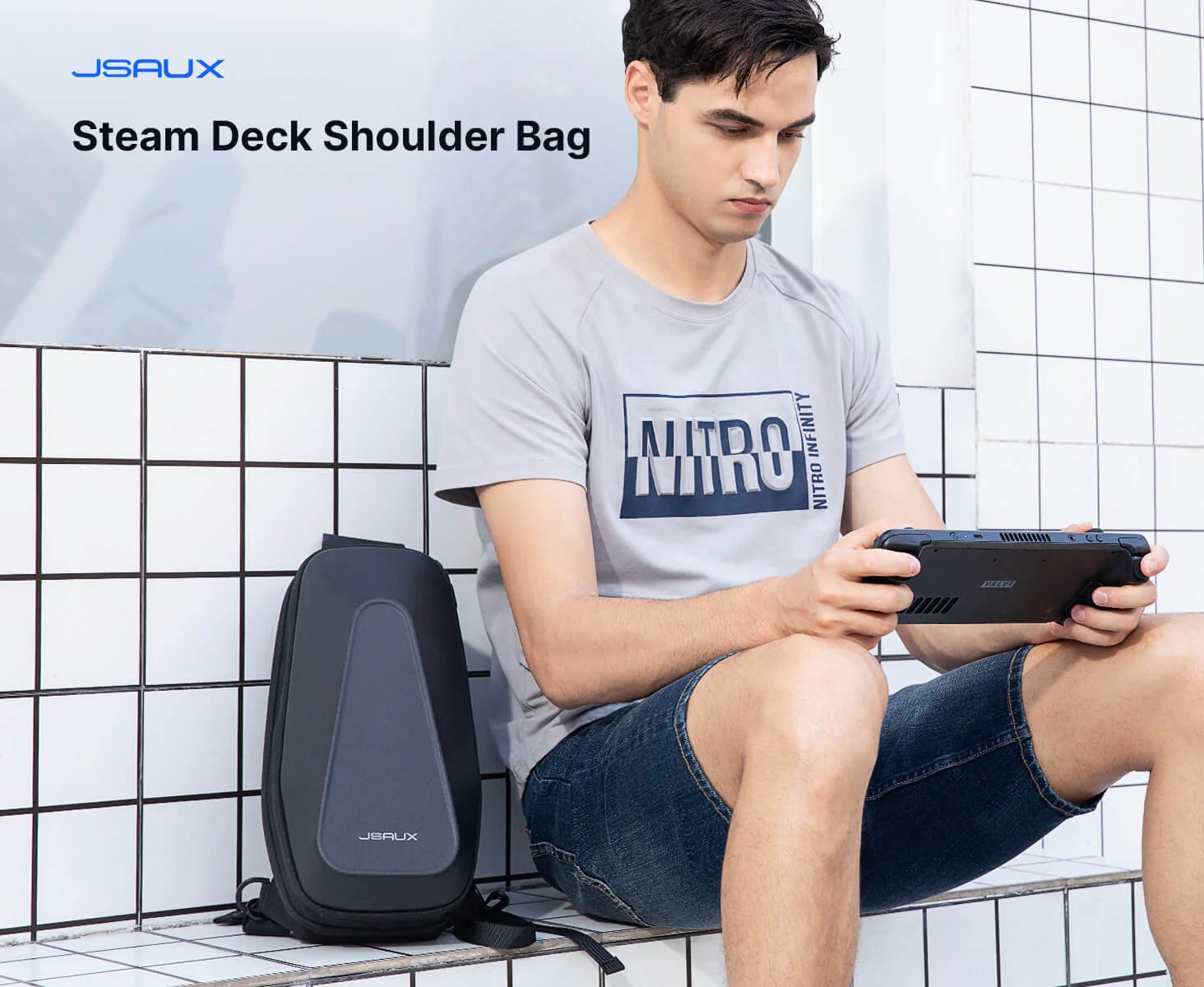 JSAUX Sling Bag for Steam Deck (OLED)/Nintendo Switch 2/ROG Ally X/ROG ...