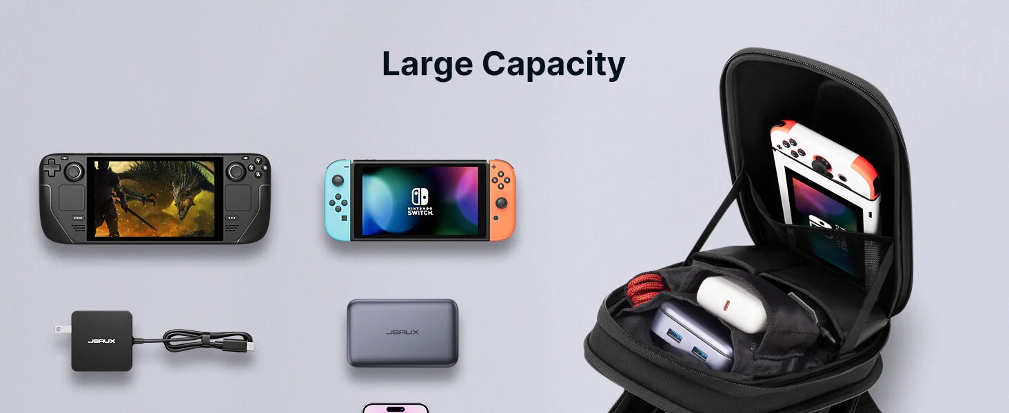 JSAUX Sling Bag for Steam Deck (OLED)/Nintendo Switch 2/ROG Ally X/ROG ...