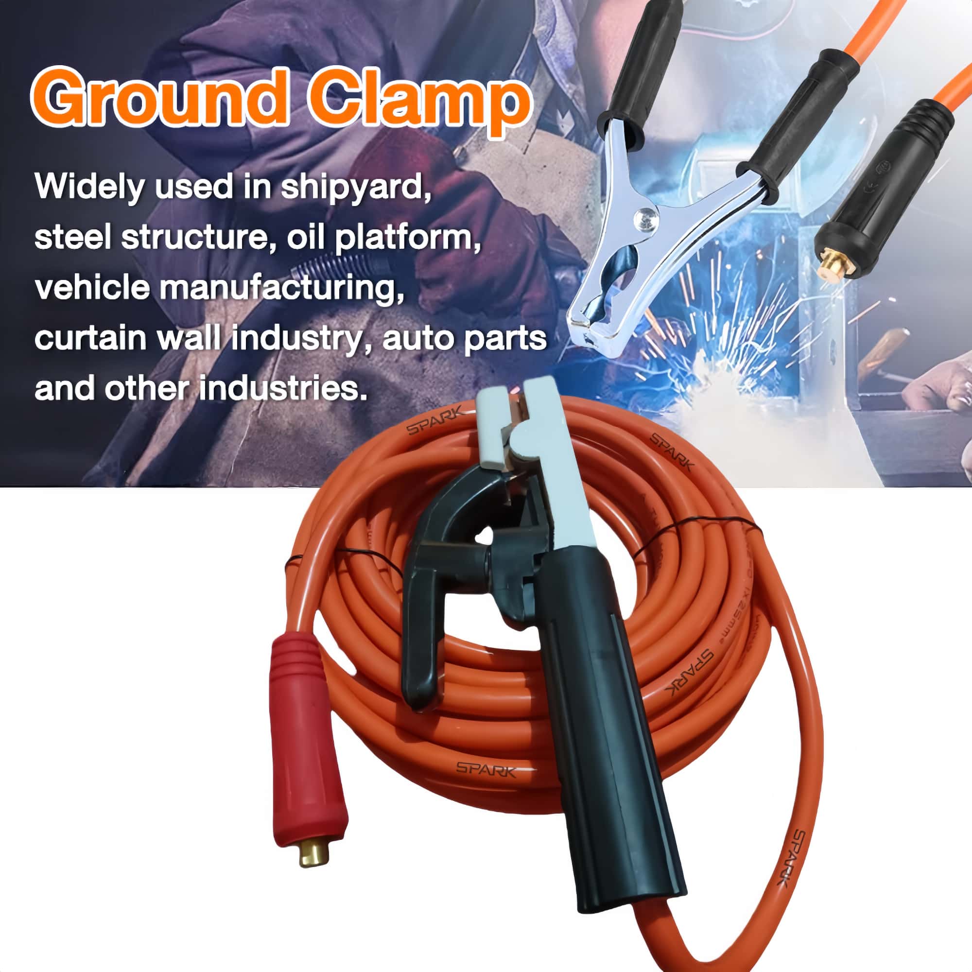 SPARK Brand wire Welding Wire Cable 300A /20MM welding cable 10 meters ...
