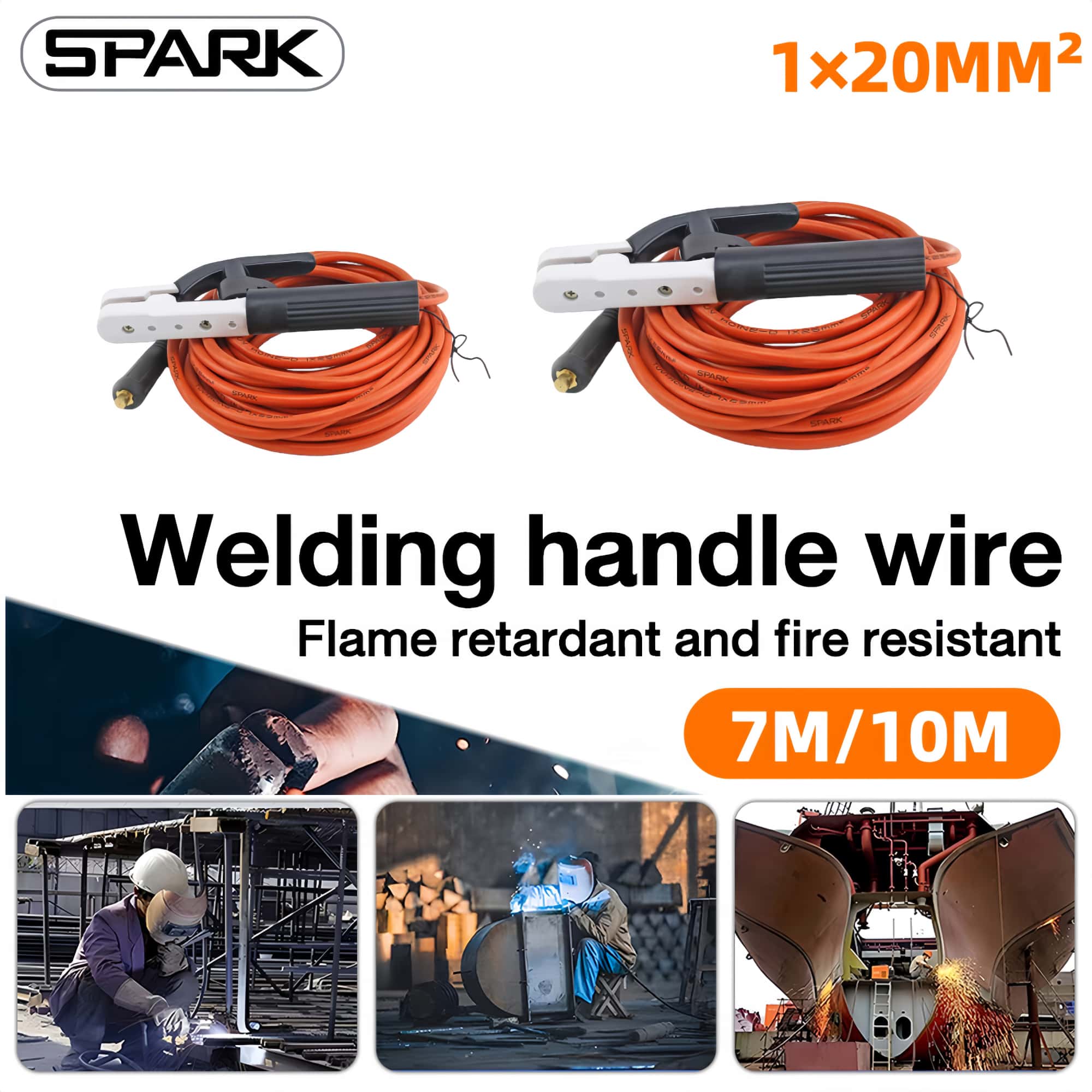 SPARK Brand wire Welding Wire Cable 300A /20MM welding cable 10 meters ...