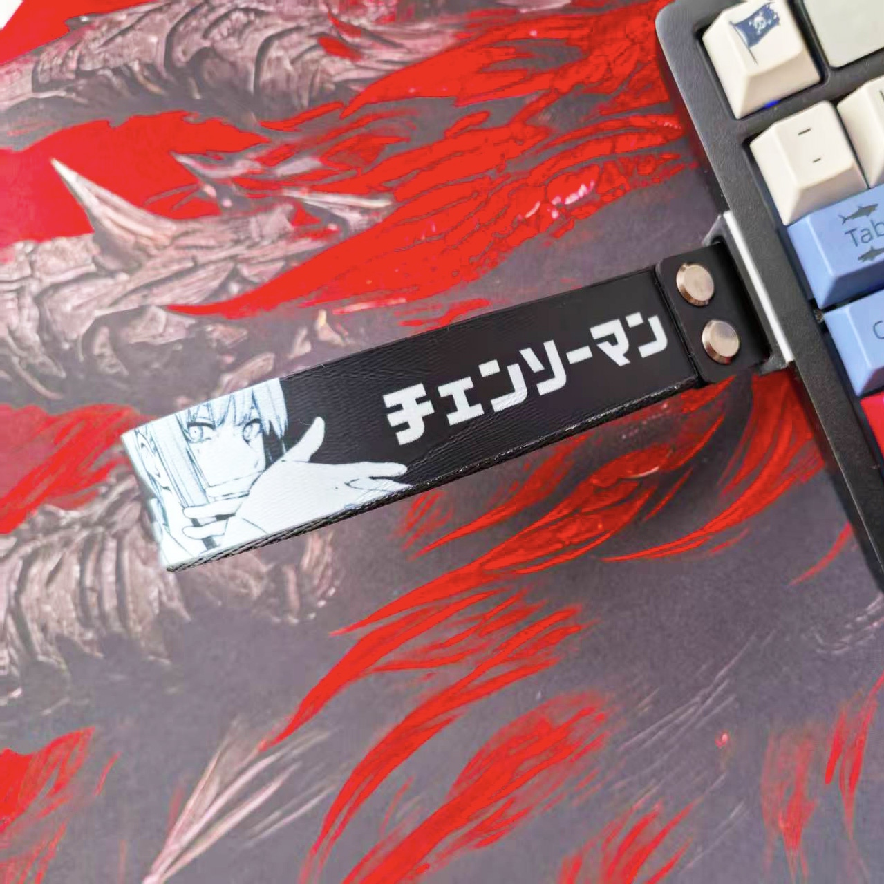 Custom PU Nylon Makima Anime Strap for Mechanical Keyboard Decorative ...