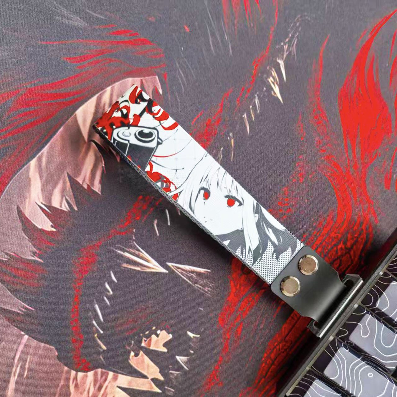 Custom Anime Keyboard Ribbon Strap for Wooting 60HE ATK68, Nylon PU ...
