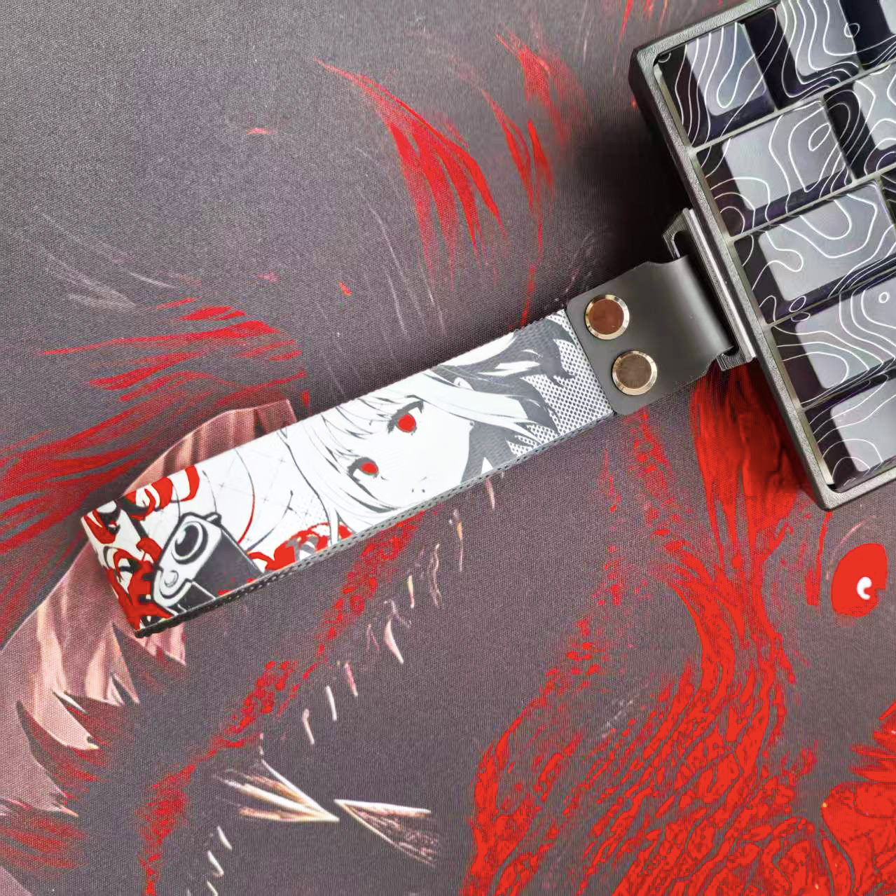 Custom Anime Keyboard Ribbon Strap for Wooting 60HE ATK68, Nylon PU ...