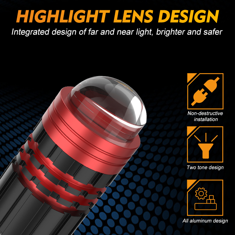 BULLVISION 1PC P15D H4 BA20D LED Motorcycle Light Moto Accessories Dual ...