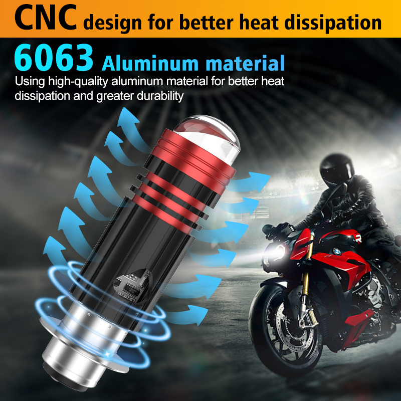 BULLVISION 1PC P15D H4 BA20D LED Motorcycle Light Moto Accessories Dual ...