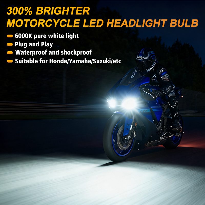 BULLVISION 1PC P15D H4 BA20D LED Motorcycle Light Moto Accessories Dual ...