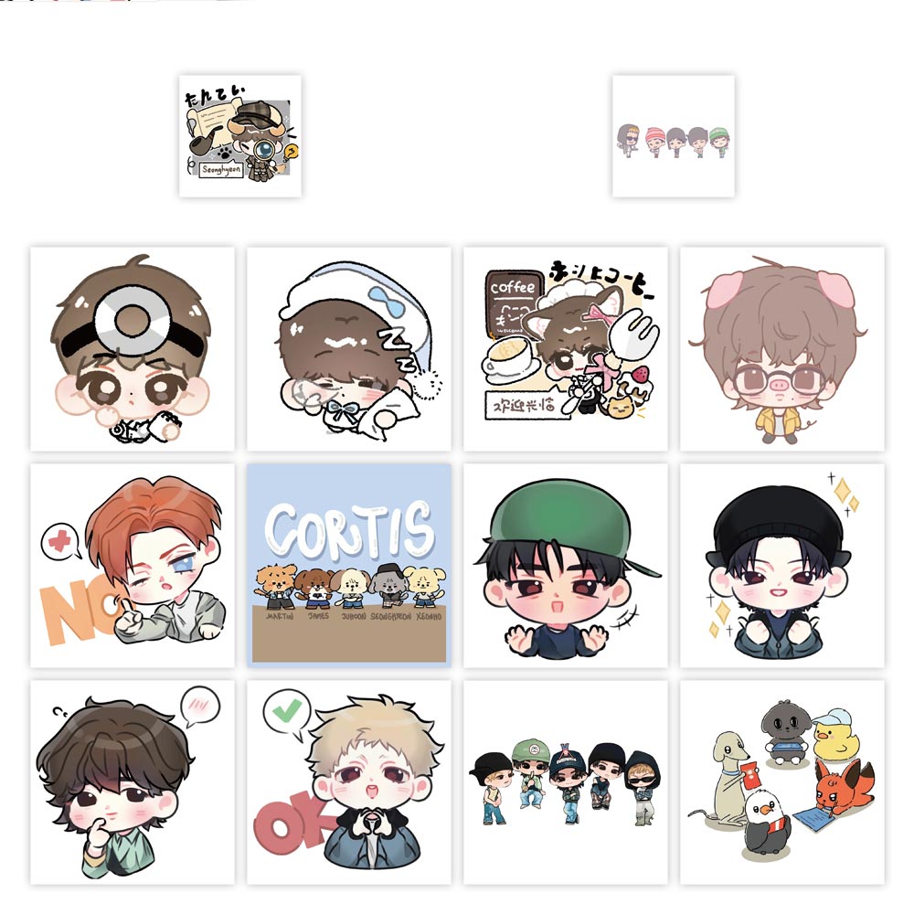 500pcs Korean K-pop Idol Boy Group Q Version Cortis Roll Sticker ...