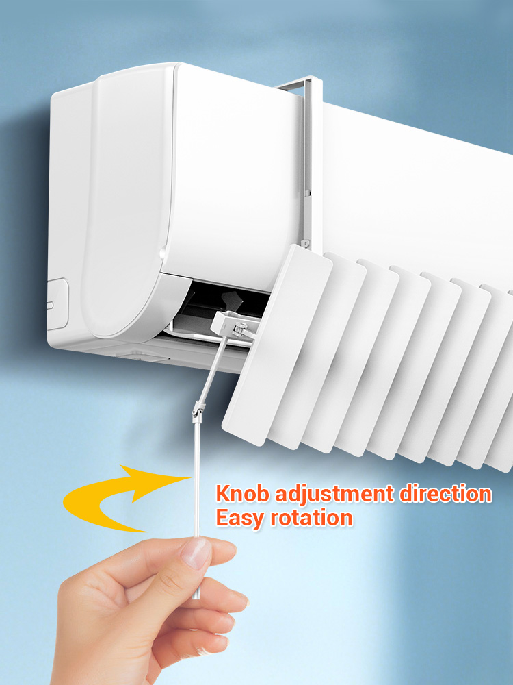 No Drill Adjustable Aircon Deflector Wind Shield Anti Direct Blow ...