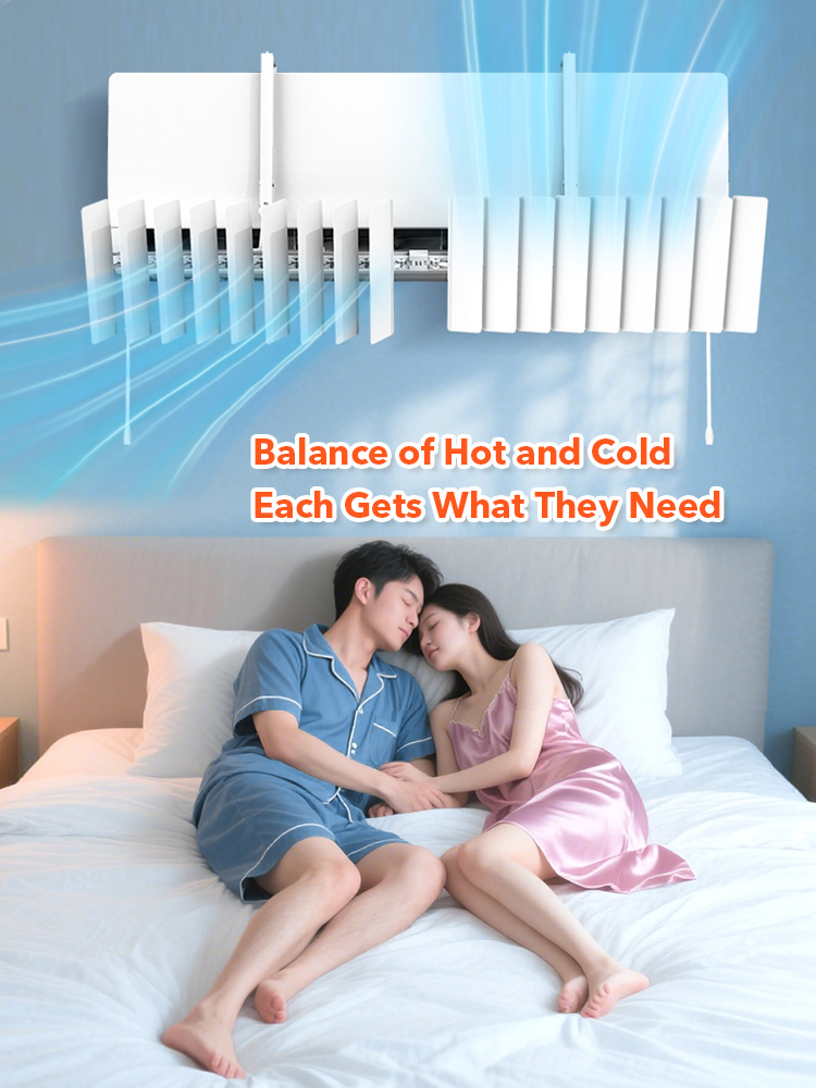 No Drill Adjustable Aircon Deflector Wind Shield Anti Direct Blow ...