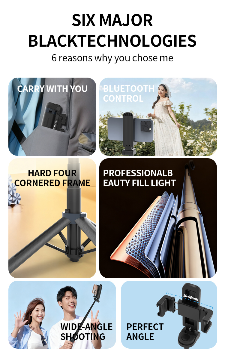 AVIDUS R10 3-in-1 Mini Selfie Stick Portable Extendable Folding ...