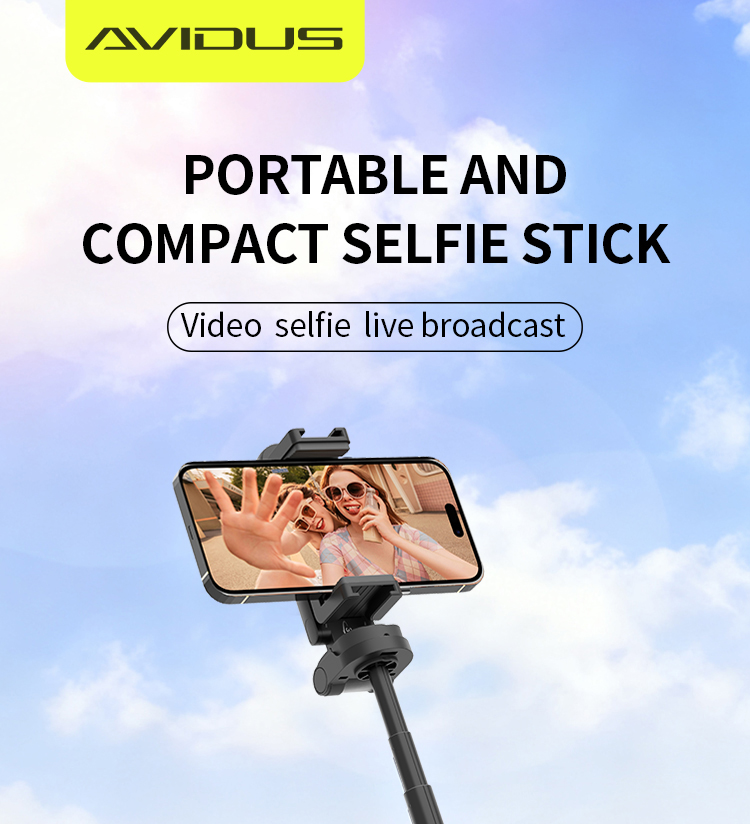 AVIDUS R10 3-in-1 Mini Selfie Stick Portable Extendable Folding ...