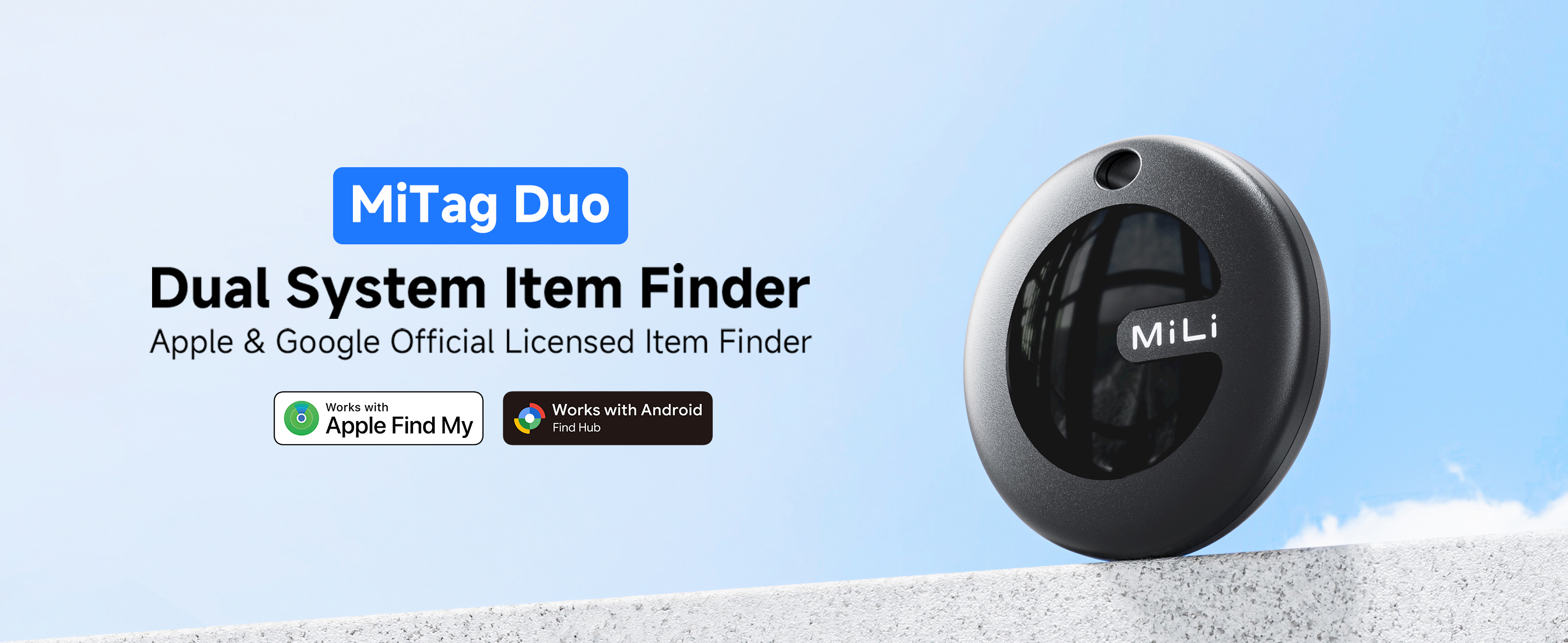 MiLi MiTag Duo Bluetooth Tracker for iOS or Android Smart Locator Tag ...