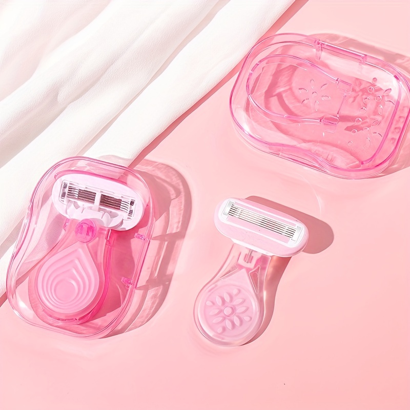 Mini Portable Razor for Women, 5-Blade Travel Shaver with Case for Legs ...