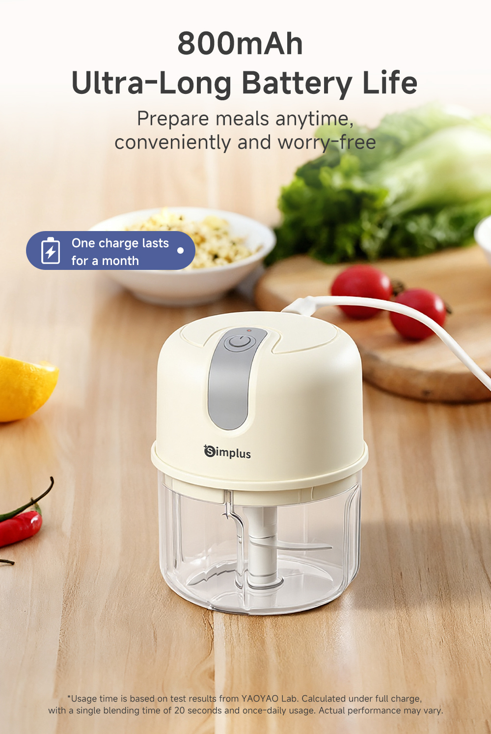 Simplus Portable Mini Meat Grinder Food-Grade Multi-Functional Food ...