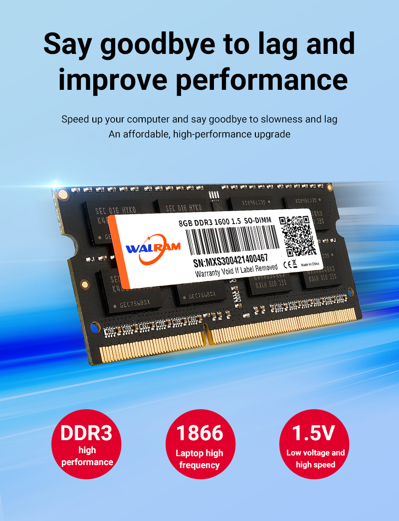 Walram DDR3 RAM 4GB 8GB PC3 RAM 1333mhz 1600mhz SODIMM Notebook Memory ...
