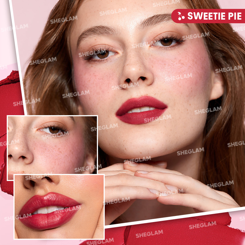 SHEGLAM Very Cherry Cheek & Lip Cream Stack 3-Layer Multi-Use Buttery ...