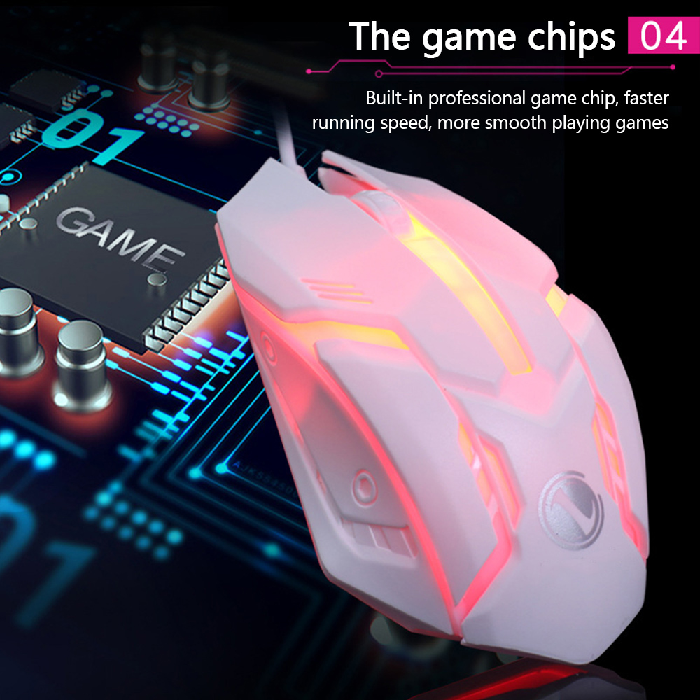 S1 USB Wired Mouse LED Luminous Backlit Gaming Office E-Sports mouse ...