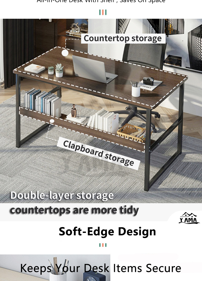 Simple Study Table Modern Student Computer Desk Living Room Office Desk ...