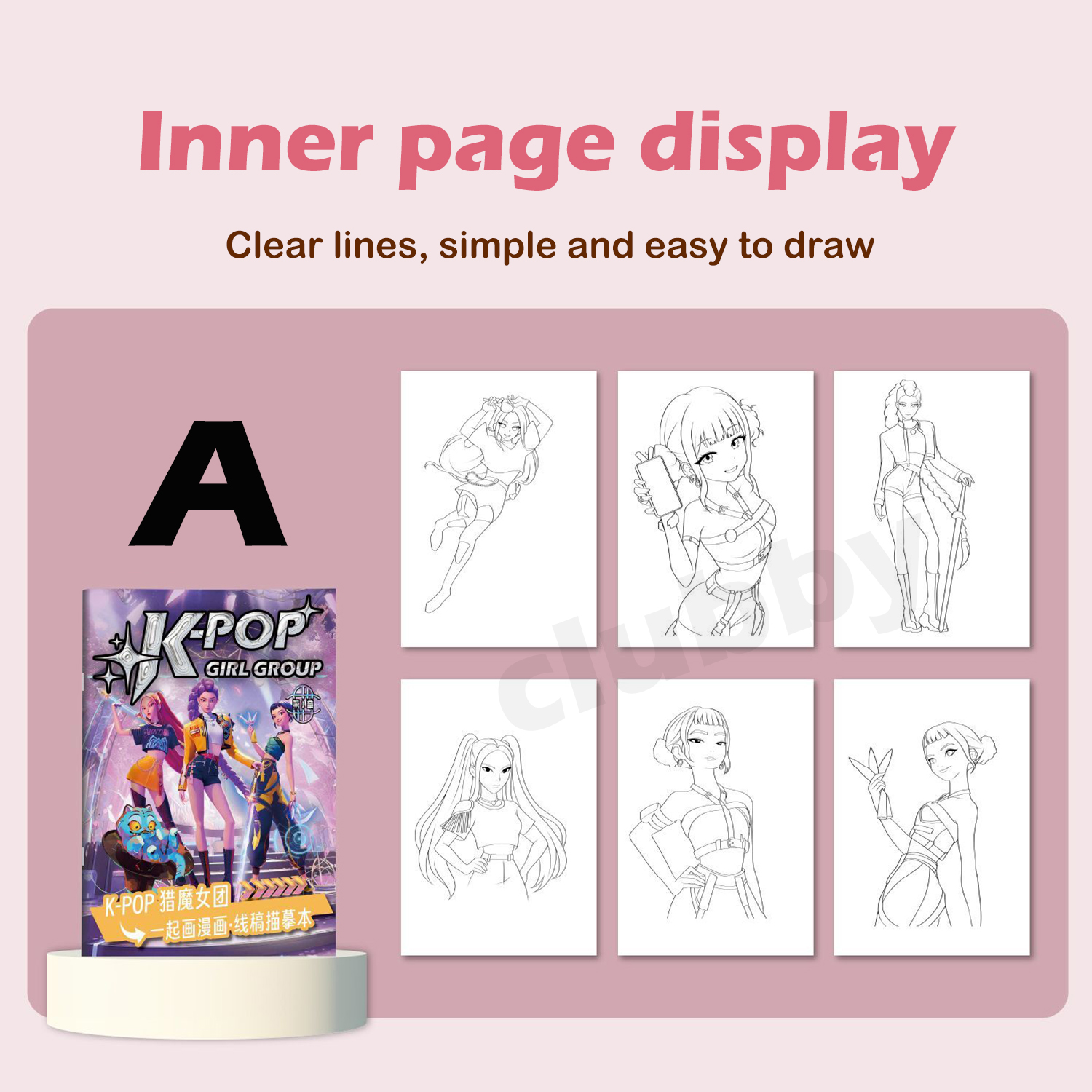 3 Kpop demon hunters coloring book Huntrix Rumi Zoey Mira drawing book ...
