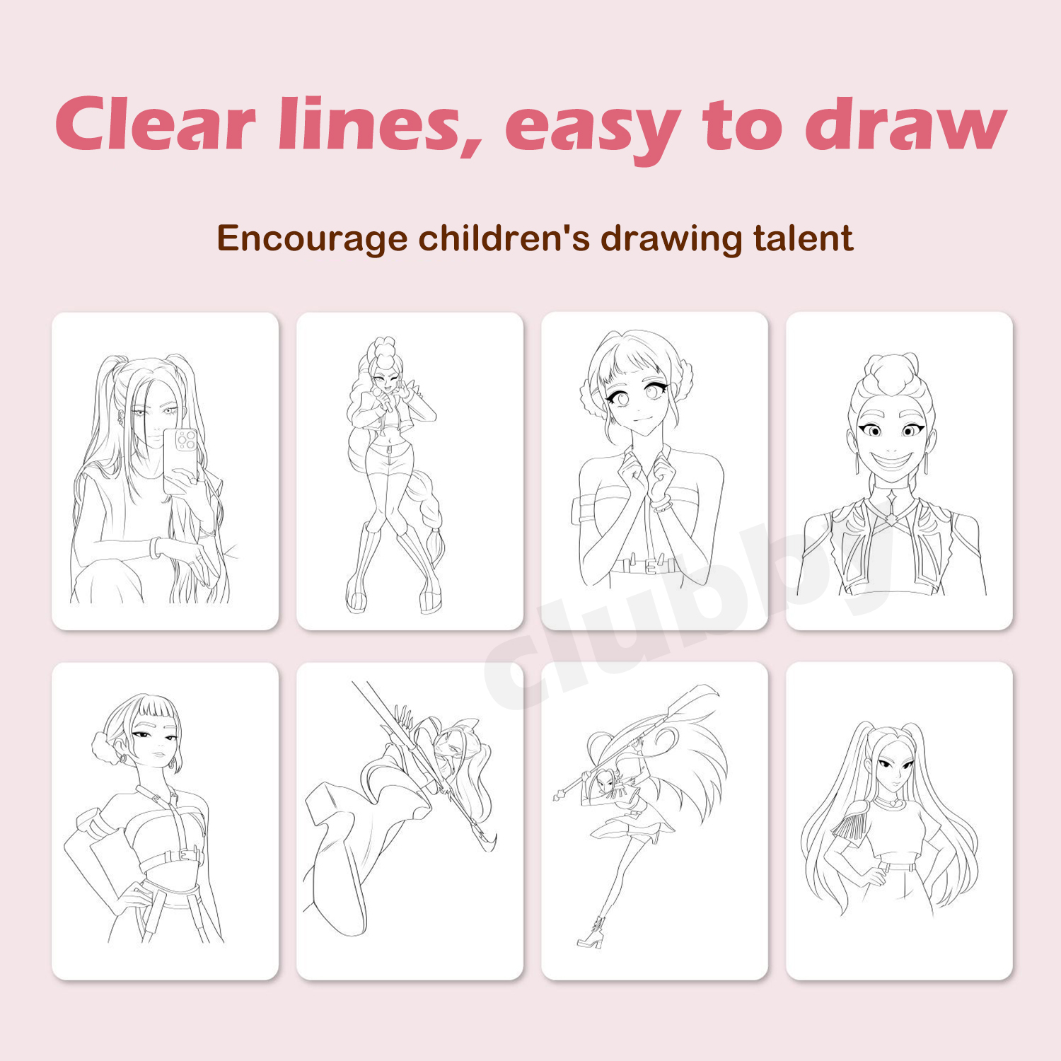 3 Kpop demon hunters coloring book Huntrix Rumi Zoey Mira drawing book ...