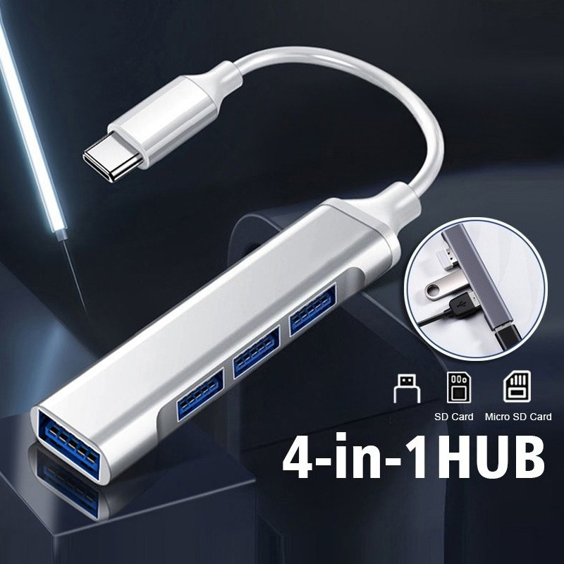 USB C to USB Hub Multiport Adapter, 4 Ports USB A Splitter, Compatible ...
