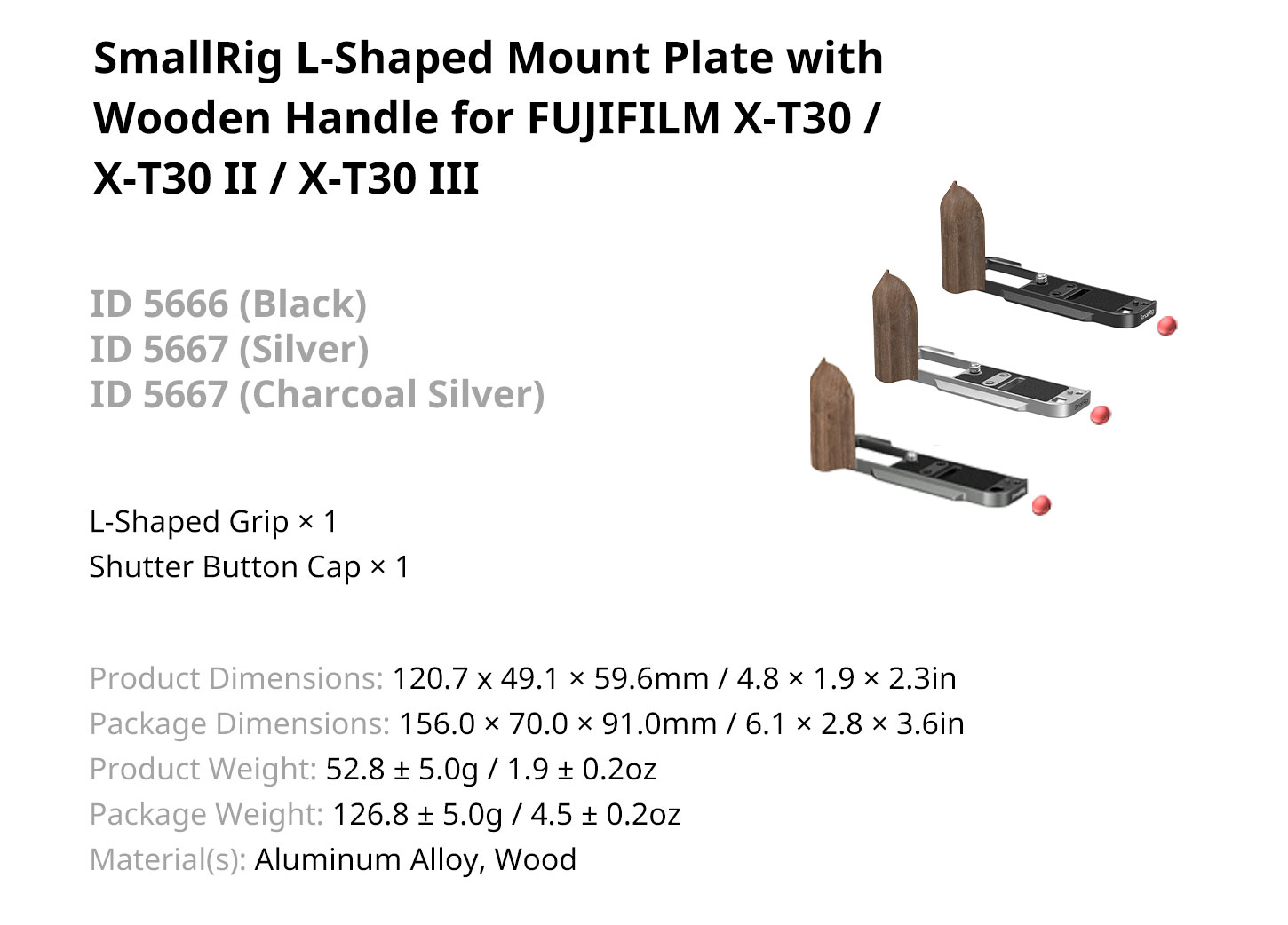 SmallRig Cage/Leather Half Case Kit/L-Shaped Mount Plate with Silicone ...