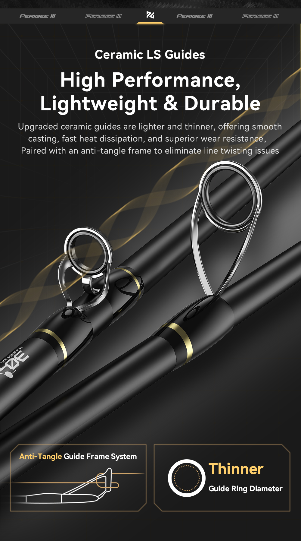 KastKing Perigee III Casting Rod 24T High-Strength Lightweight Carbon ...