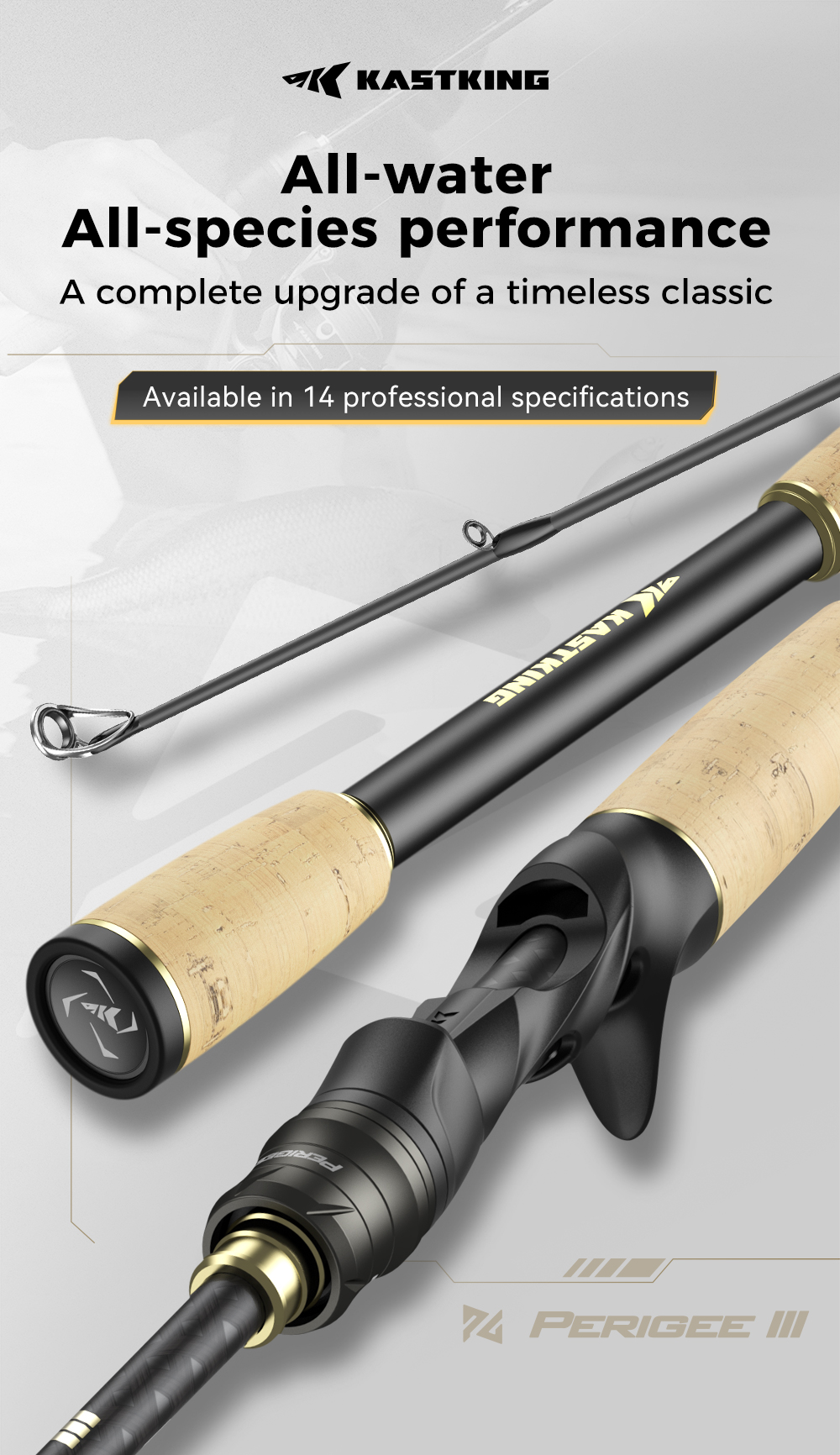 KastKing Perigee III Casting Rod 24T High-Strength Lightweight Carbon ...