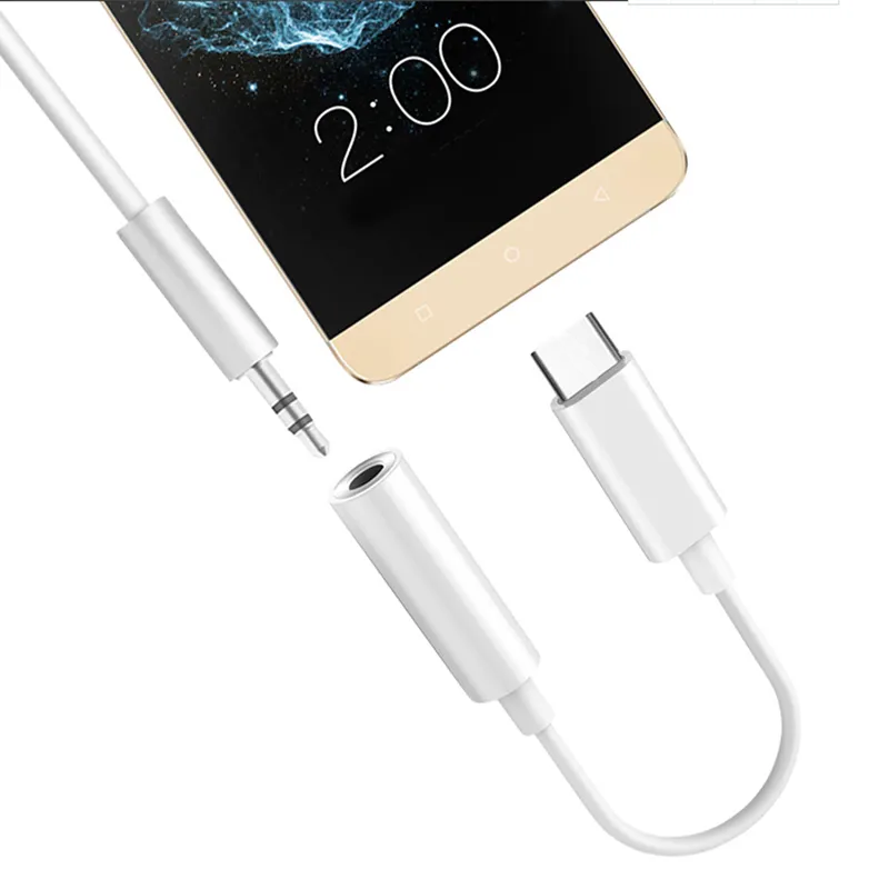 Type-C to 3.5mm Headphone Jack Adapter for Android Mobile Phones Audio ...