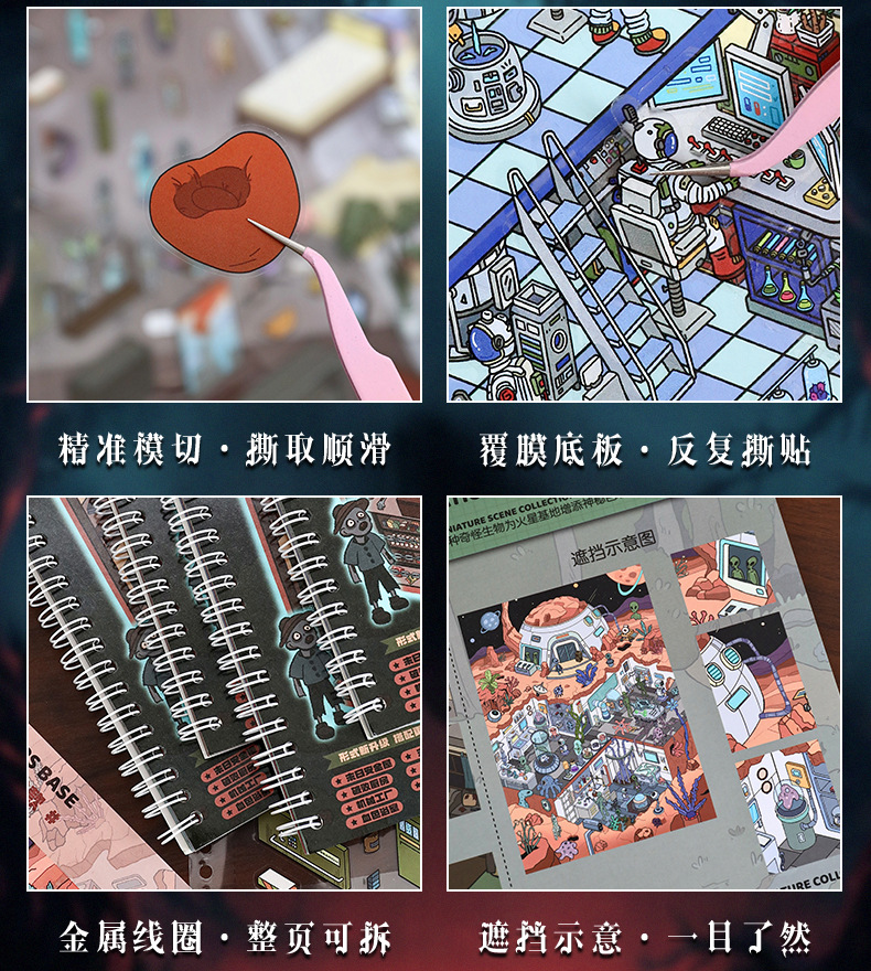 Landscaping Sticker Collection Book Doomsday Series Miniature Scene ...