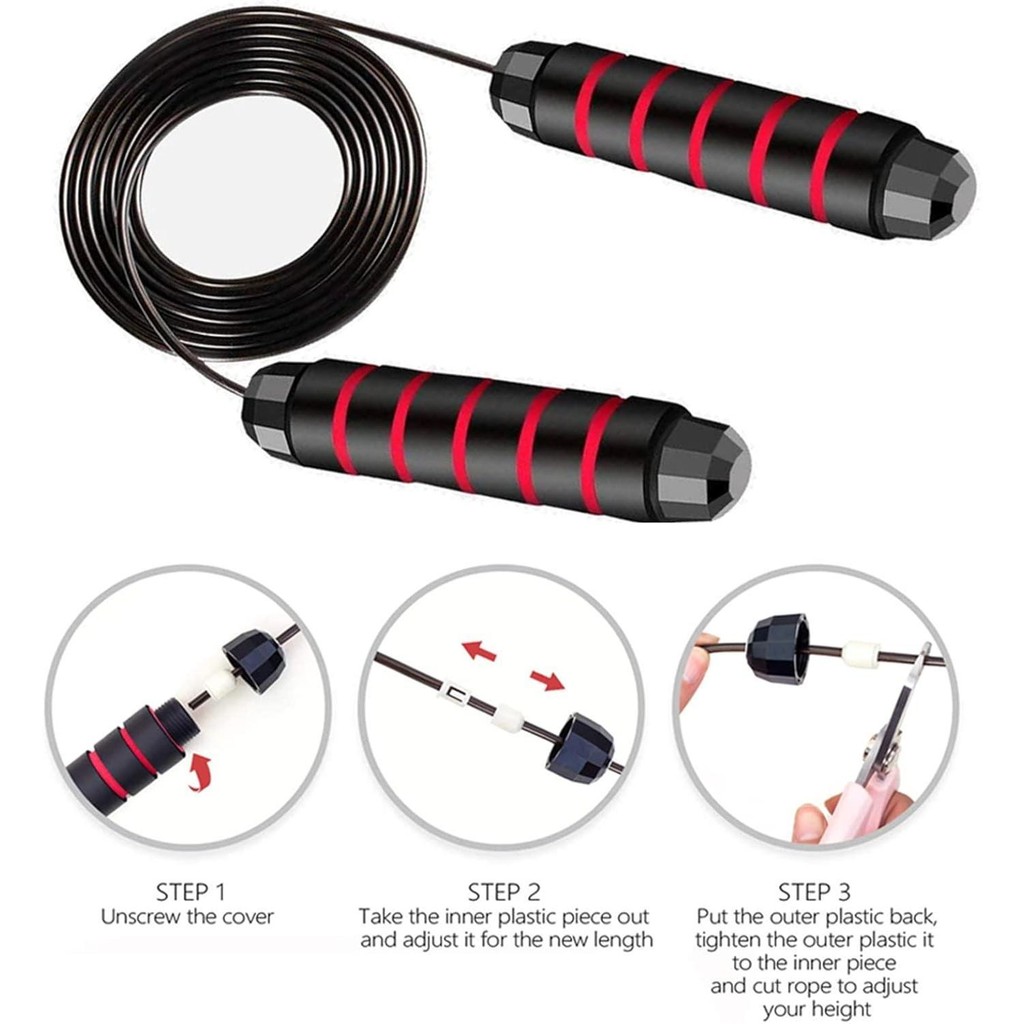 SOLOEVER adjustable steel-wire jump rope for adults and children at ...