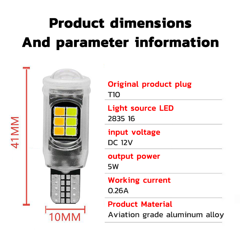 Firefly Signal Light T10 Dual Contact Parklight 16 LED 12V W5W ...