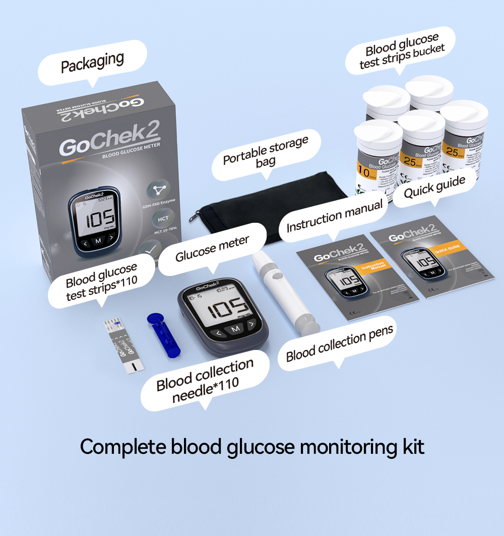 MicroTech Gochek2 Blood Glucose Monitor Blood Sugar Monitoring Device ...
