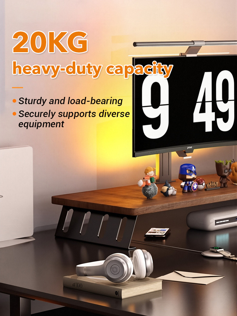 60/80cm Wooden Computer Monitor Stand Desk Organizer Shelf Display ...