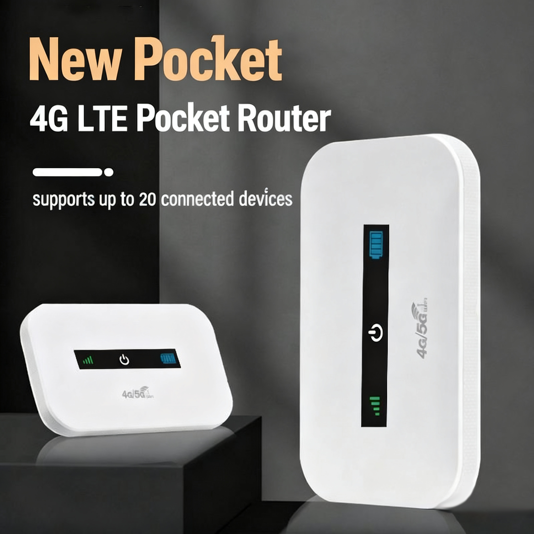 Pocket WiFi Portable Wireless Router 5G 4G 300Mbps Mobile Modem Hotspot ...