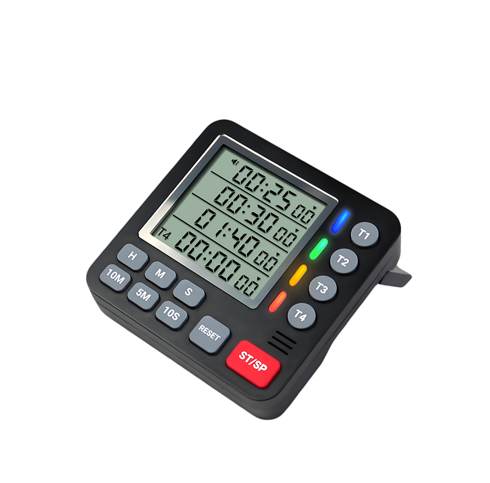 4 Channels Kitchen Timer Count UP/Down Timer 4 Sets of Lights Digital ...