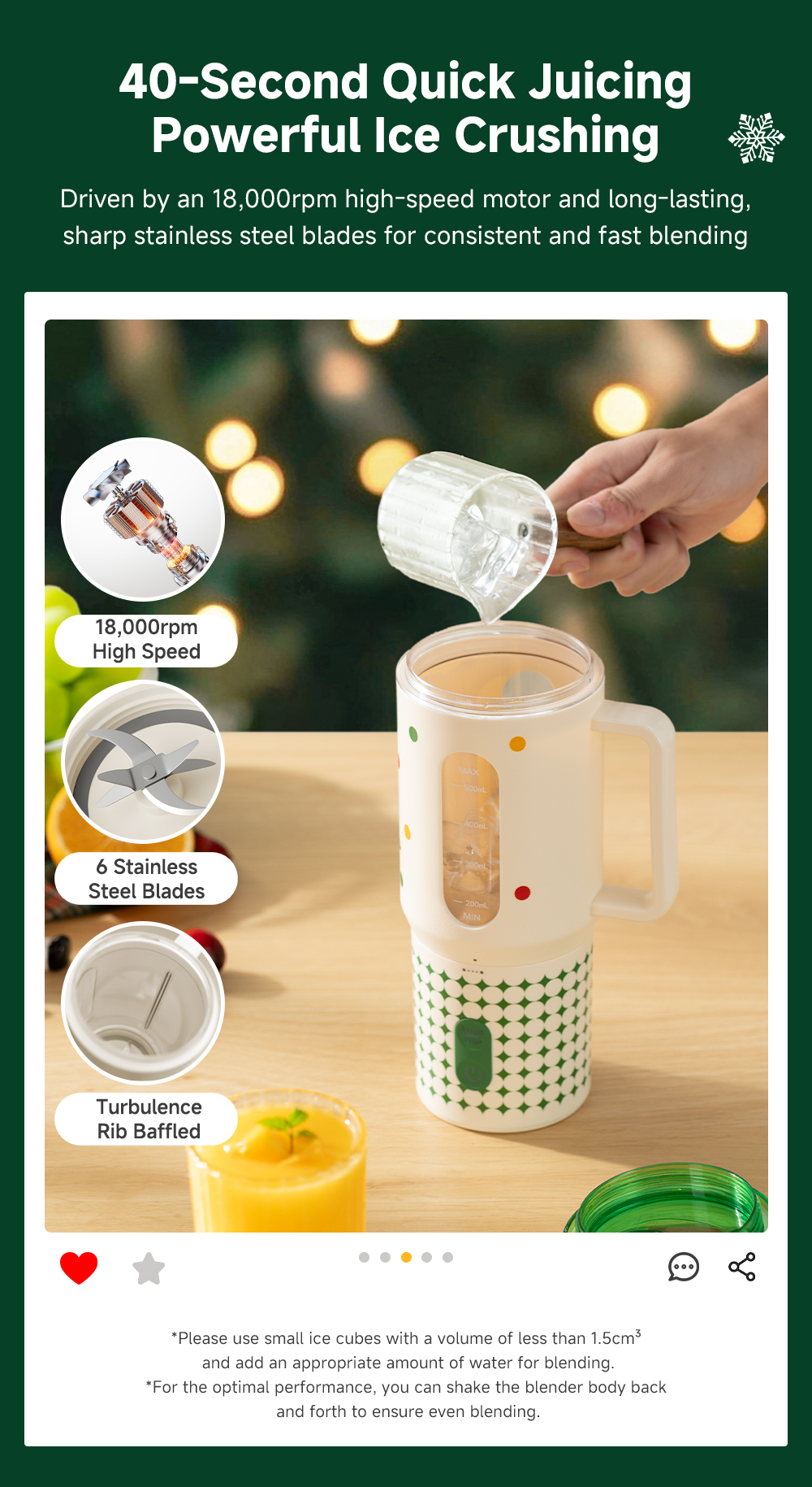 Simplus Portable Blender Chritmas Special Wireless Juicer Cup | Shopee ...