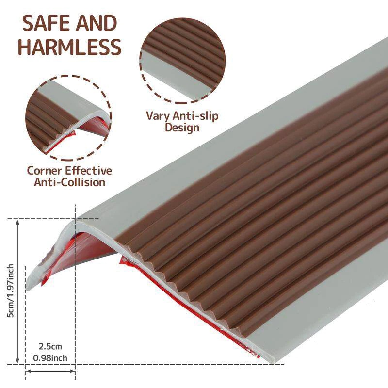 Anti Slip Strip stair edge protector, PVC Rubber Stair Treads, Self ...